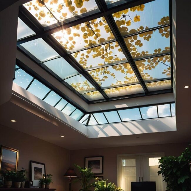 Firanki haftowane na okno pod skosem