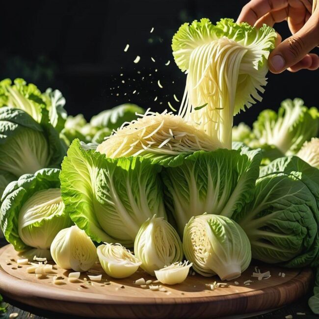 Krok po kroku krojenie kapusty pekińskiej