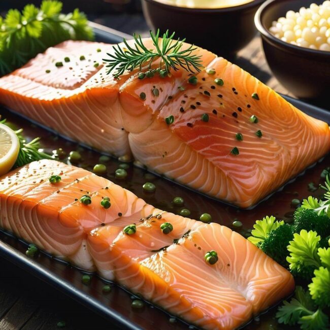 Łosoś upieczony na obiad ile kalorii