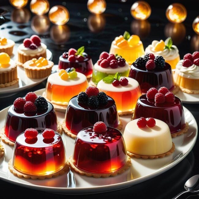 Przekąski z galaretki w mini rozmiarze