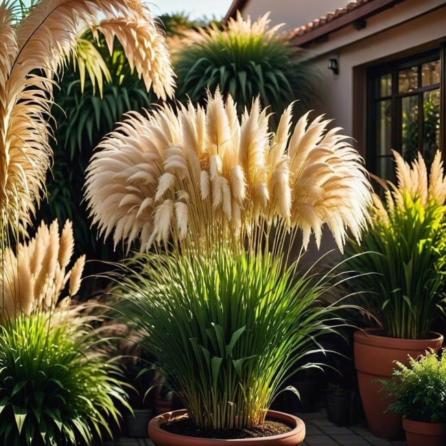 Trawa pampasowa w mieszkaniu